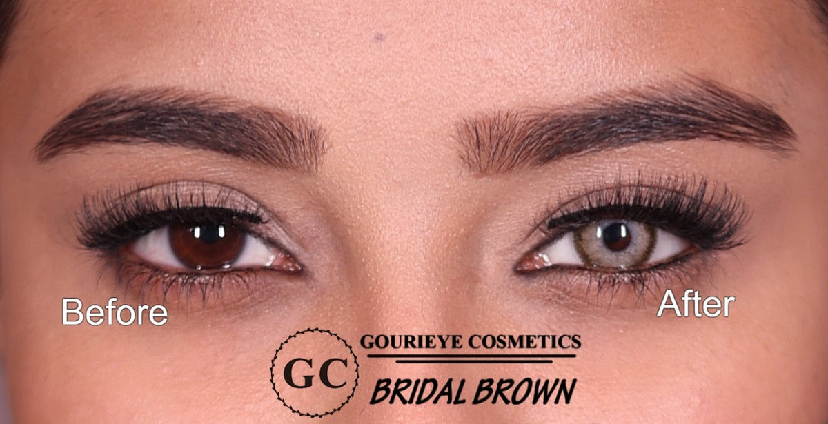Gouri Cosmetics Premium Color Contact Lenses 5 Pair BRIDAL BROWN