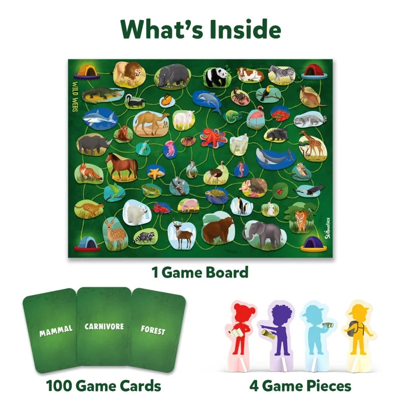 Skillmatics Wild Webs | Animal Learning Board Game (ages 6+)