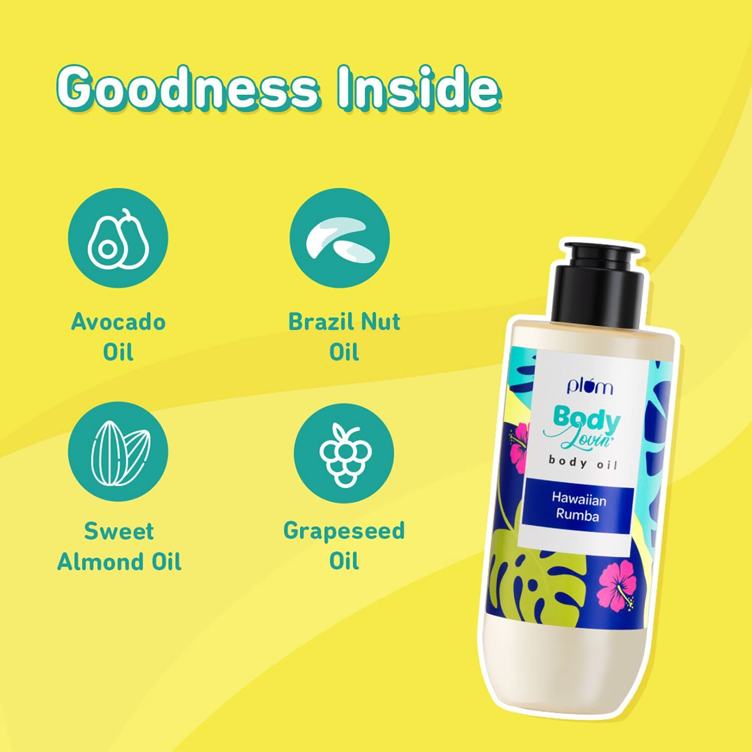 Plum - BodyLovin' Hawaiian Rumba Body Oil | Intense Moisture | Instant Glow | Non-Greasy (200ml)