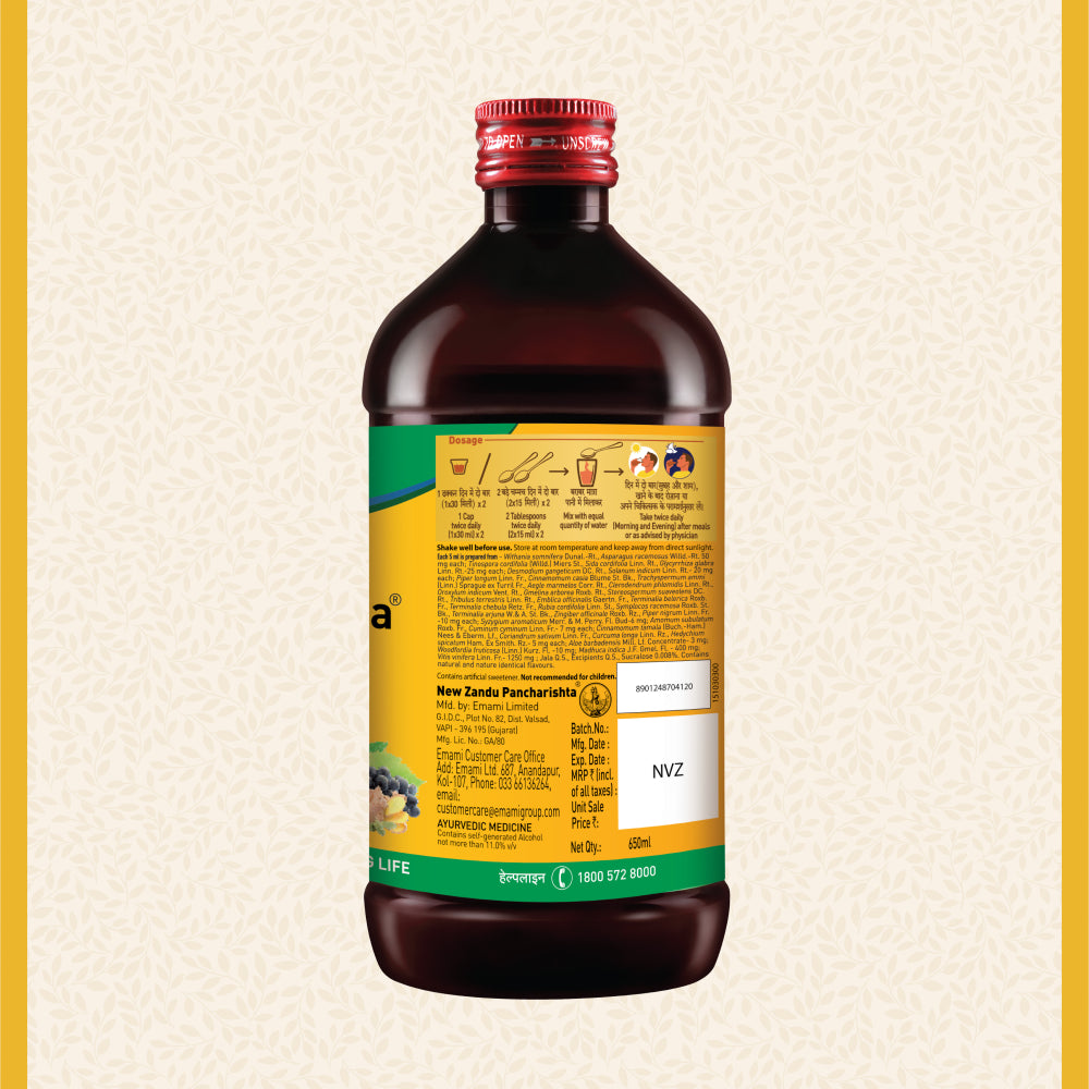 Zandu-O Zandu Pancharishta (Suitable for Diabetics) 450ml