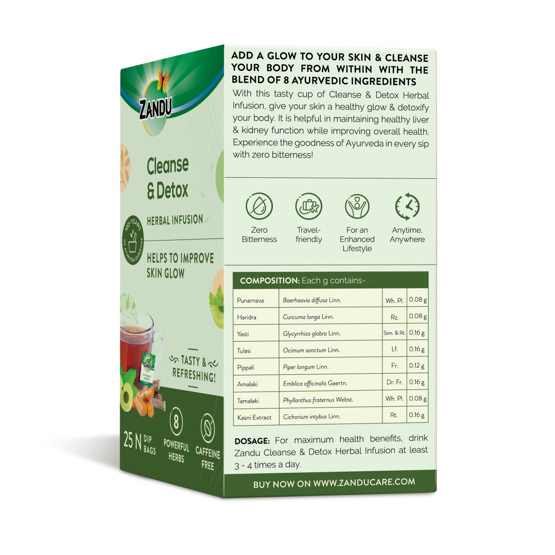 Zandu-O Zandu Cleanse & Detox Tea - Natural Body Detox 25 Teabags x 2U