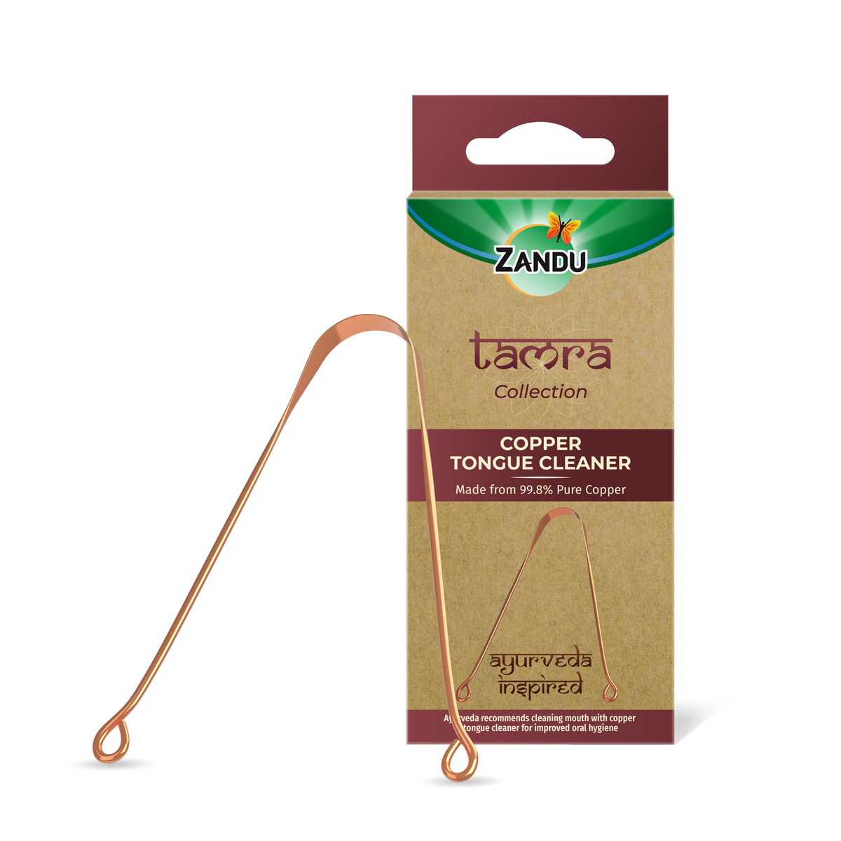Zandu-O Zandu Copper Tongue Cleaner 1U