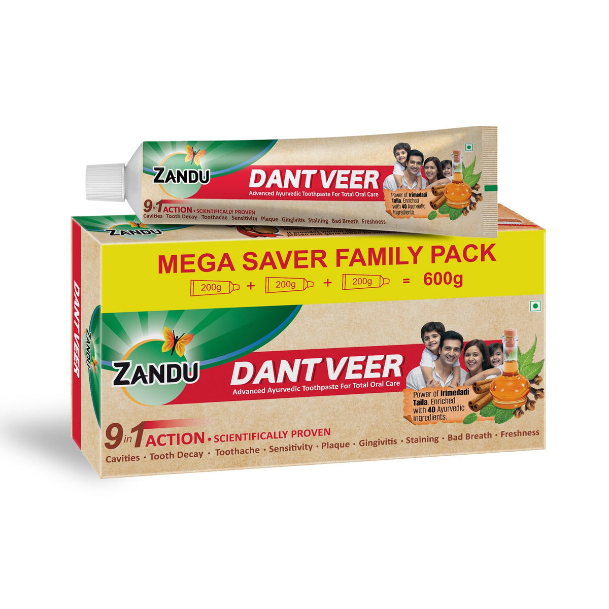 Zandu-O Oil Pulling Toothpaste with Irimedadi Taila 200g