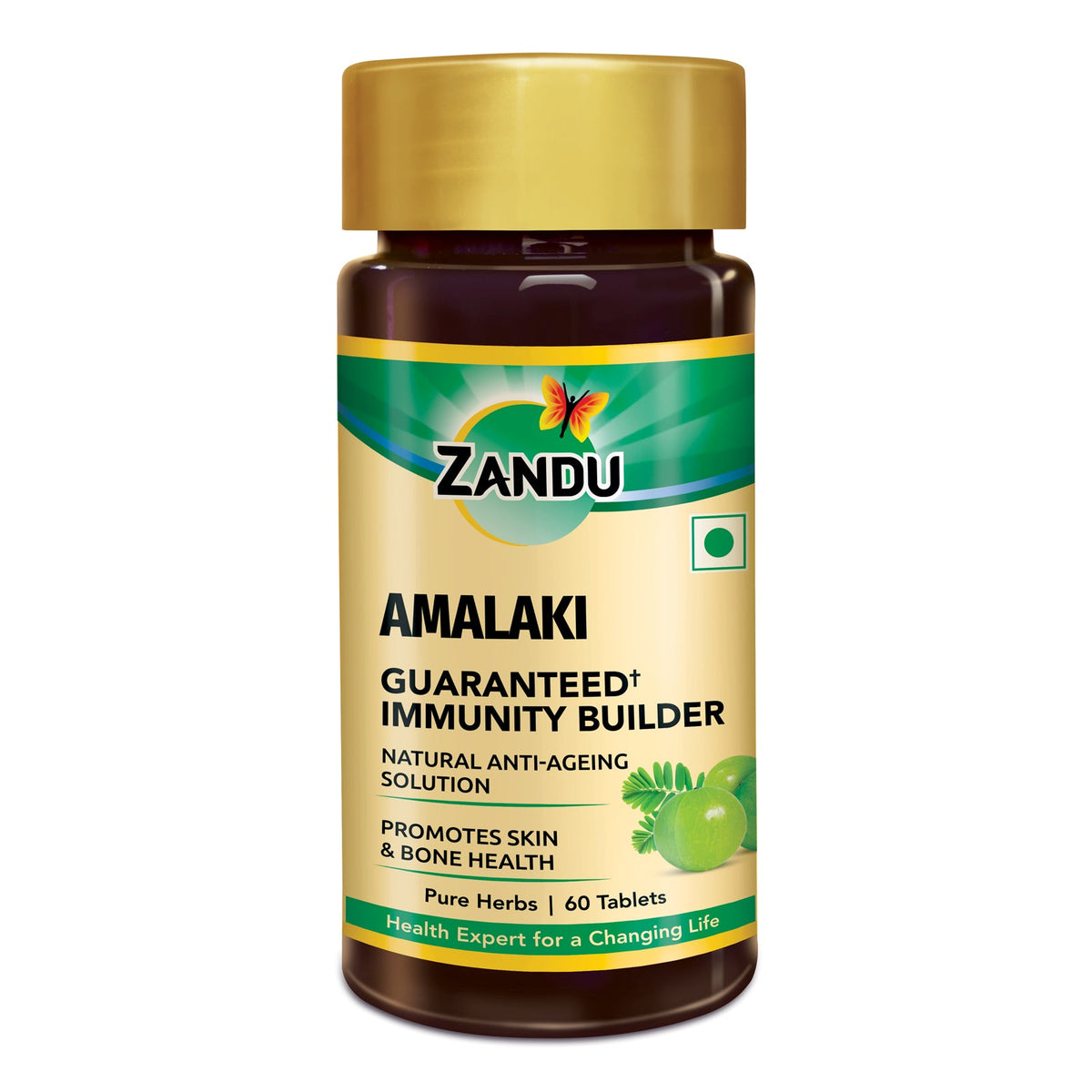 Zandu-P Zandu Amalaki Amla Tablets for Immunity, Gut, Skin, Hair & Bone Heath (60 Tablets) 60 Tabs