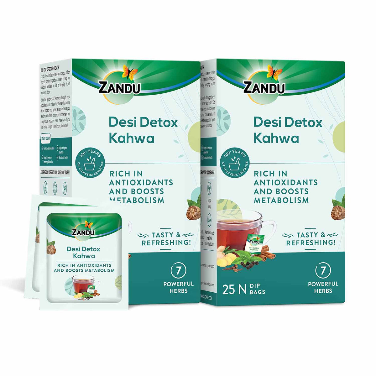 Zandu-O Zandu Desi Detox Kahwa Tea 25 Teabags X 2U
