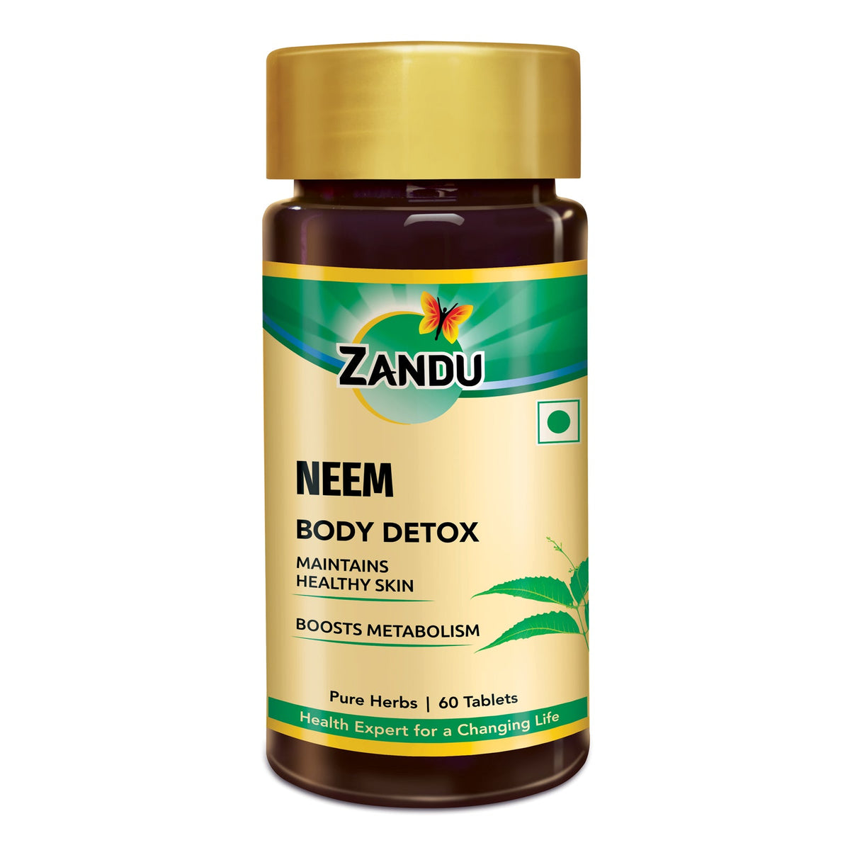 Zandu-P Zandu Neem Tablets For Acne and Pimple Free Skin (Made With 100% Pure Neem Extract) (60 Tabs) 60 Tabs