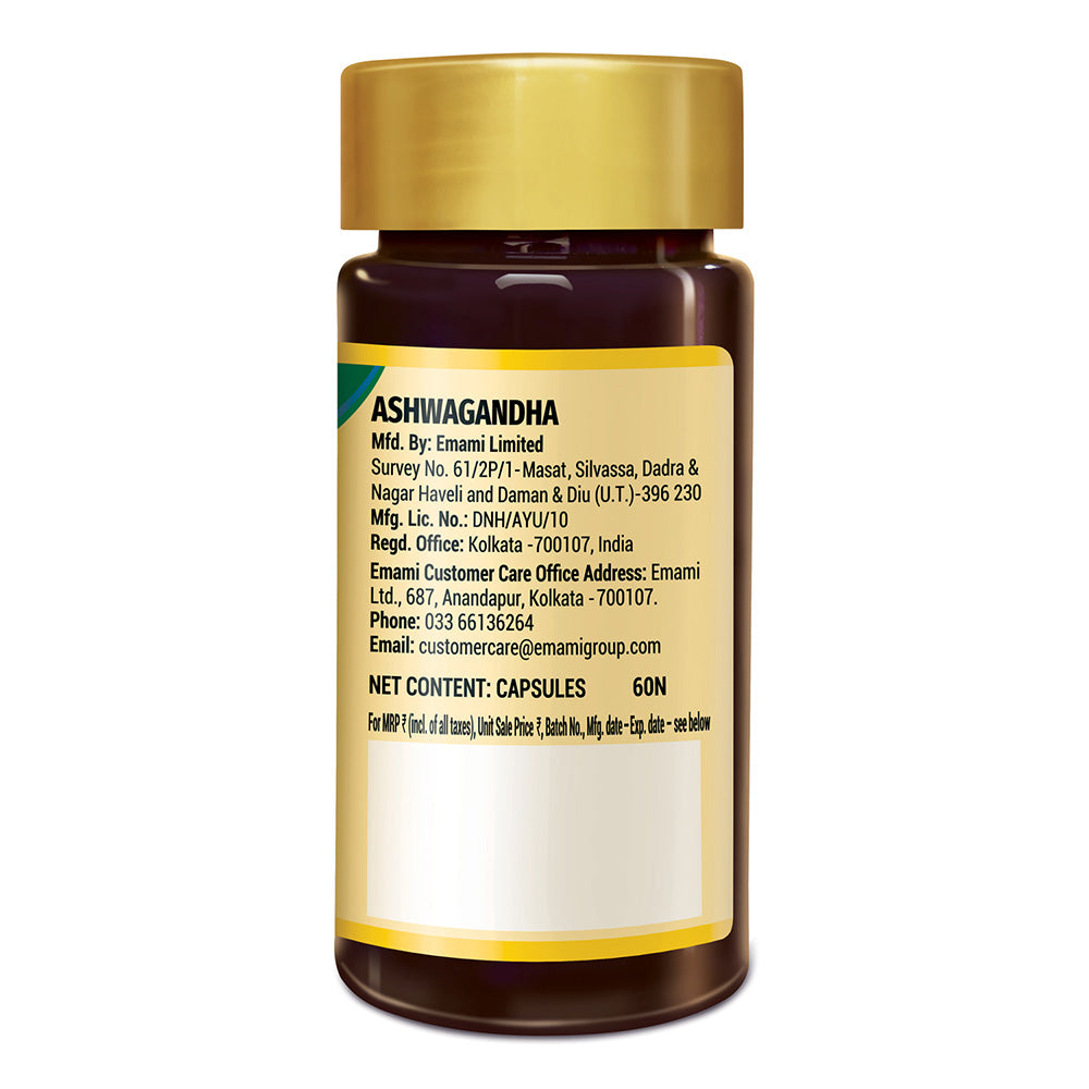 Zandu-O Daily Calm - Reduce Stress with Pure Ashwagandha Root Extract 60 N Caps x 2U