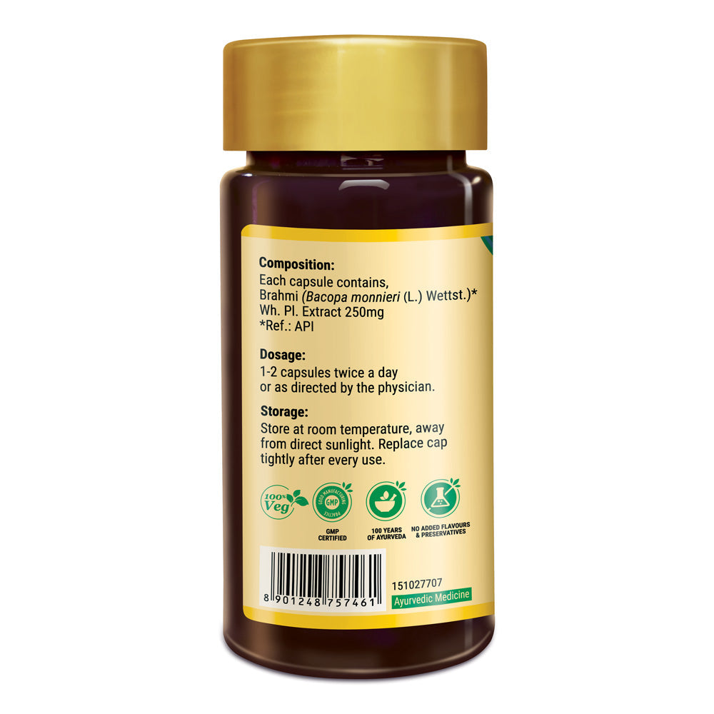 Zandu-PA3 Zandu Brahmi (Bacopa) Capsules 60 N Caps