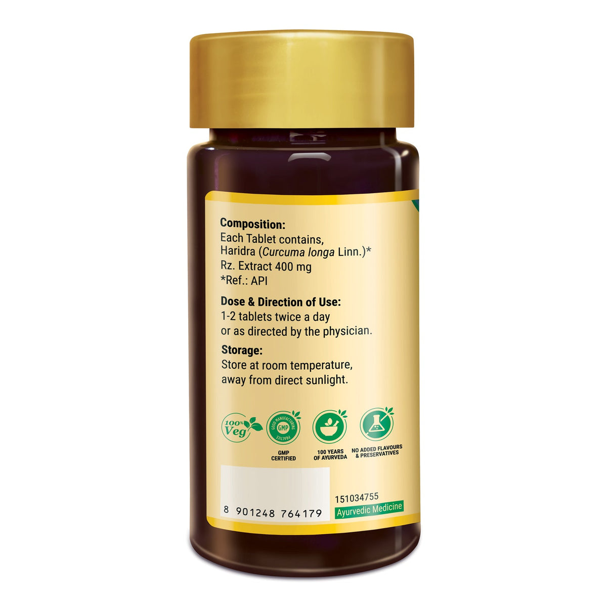 Zandu-O Zandu Turmeric Tablets for Immunity Boost & Inflammation Relief (60 tabs) 60 Tabs