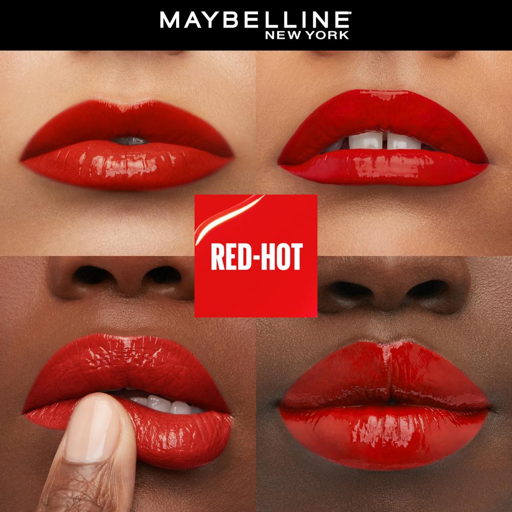 Maybelline New York Super Stay Vinyl Ink Liquid Lipstick, Instant Shine Lasts Up To 16H - 25 Red Hot