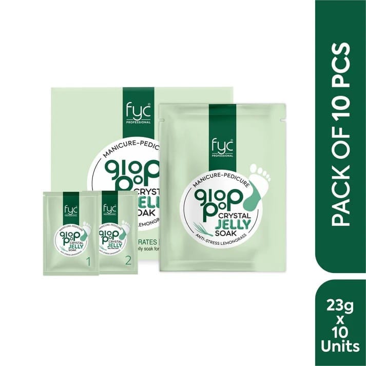 FYC Professional - Manicure & Pedicure Glop Pop Crystal Jelly Soak Anti - Stress Lemon Grass (230g)