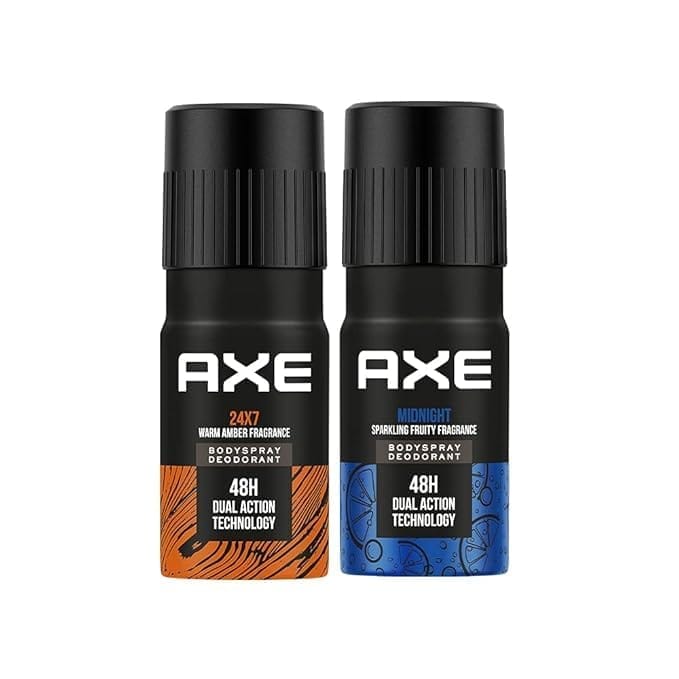 Axe - Body Spray Deodrant (Midnight & 24 X 7) (300ML)