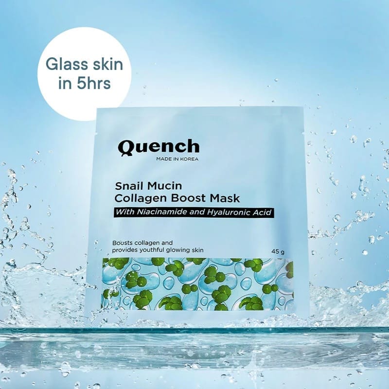 Quench - Snail Mucin Collagen Boost Mask With Niacinamide And Hyaluronic Acid (45g)