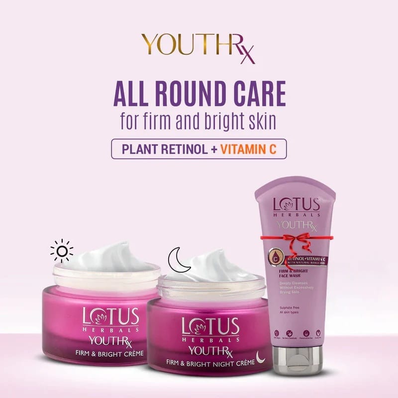 Lotus - Youth RX Firm & Bright Power Combo Retinol + Vitamin C (Free Firm & Bright Face Wash 100ML)
