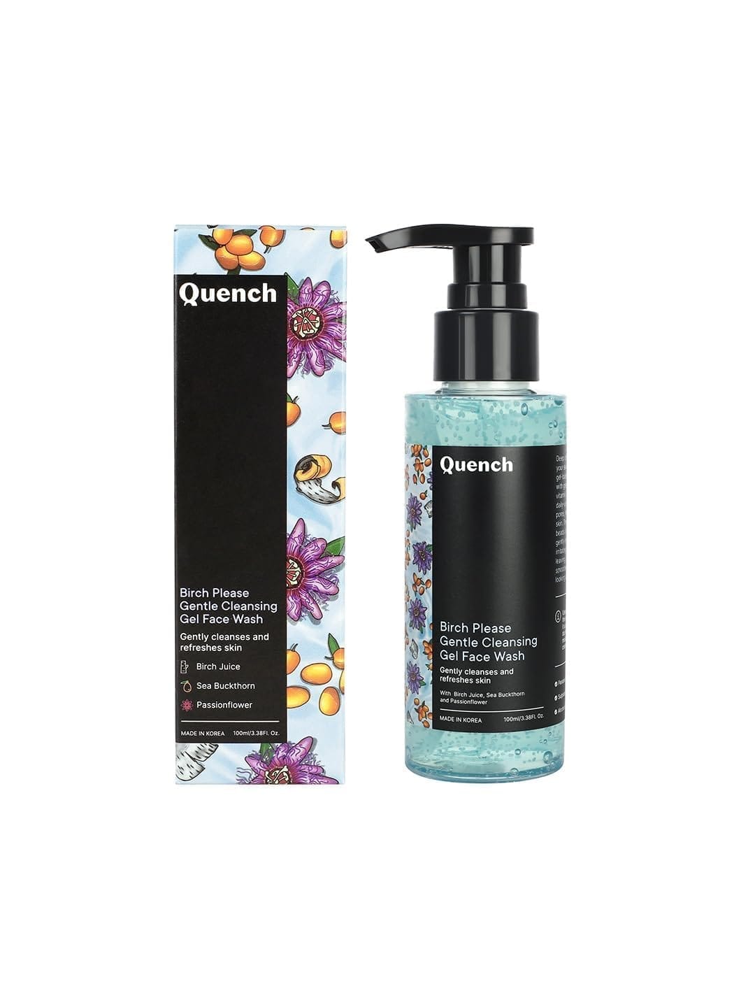 Quench - Gentle Cleansing Gel Face Wash With Birch Juice Enzymes (110ML)
