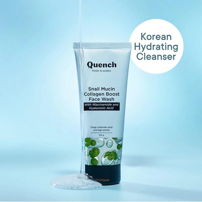 Quench - Snail Mucin Collagen Boost Face Wash With Niacinamide And Hyaluronic Acid (100g)