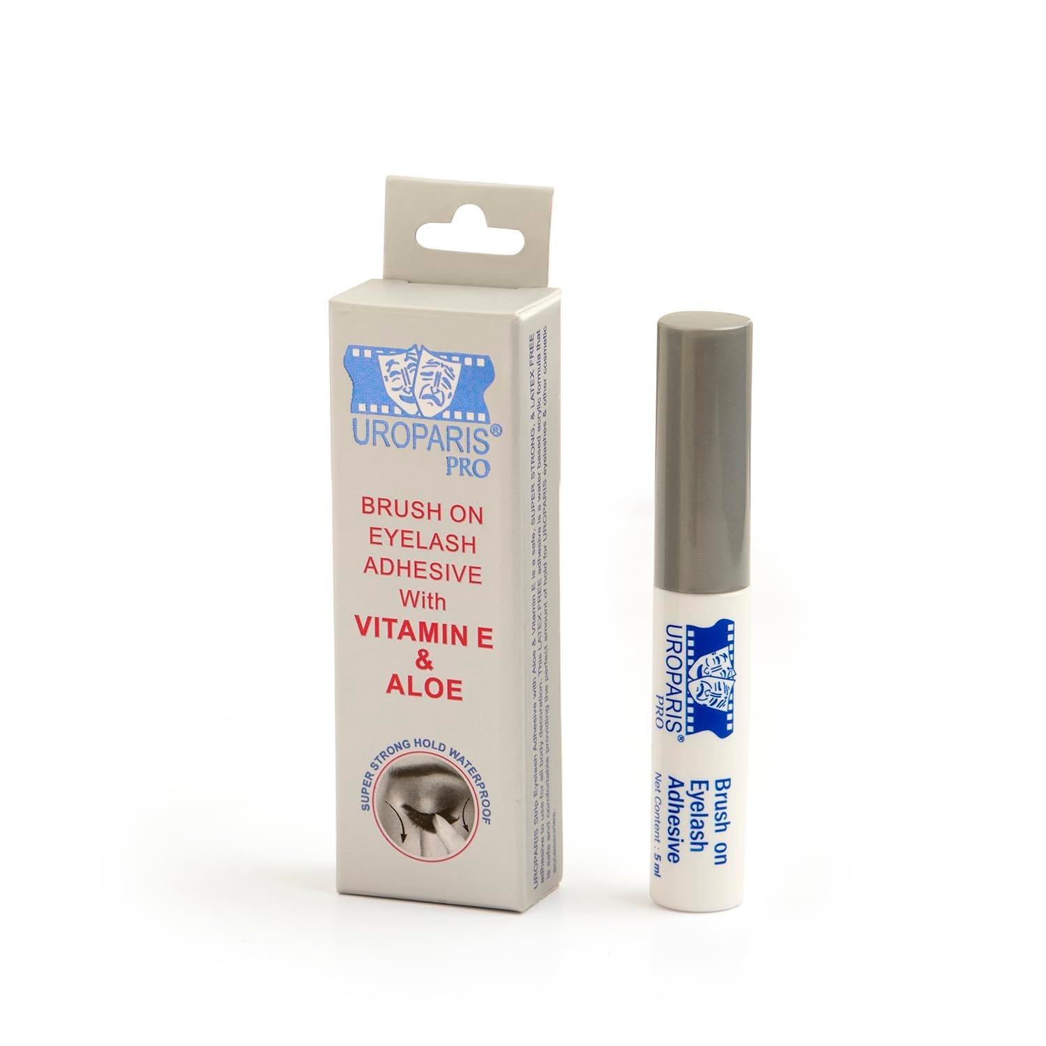 Uroparis Pro - Brush On Eyelash Adhesive With Vitamin E & Aloe (5ML)