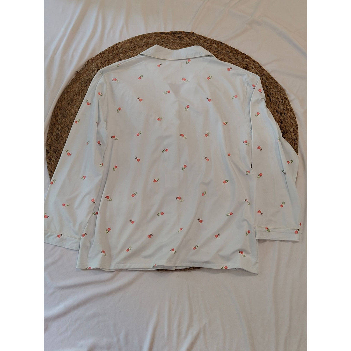 Addery Blue Plus Size Floral Soft Cotton Sleepwear Shirt & Pyjama (Set of 2) (3XL) · 3XL