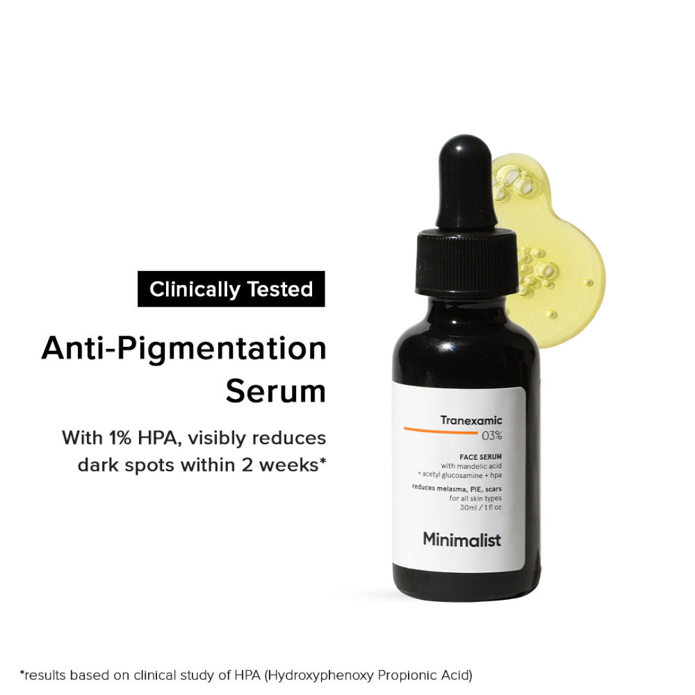 Minimalist 3% Tranexamic Acid Face Serum For Melasma- Acne Scars- Hyperpigmentation Or Erythema (PIH/PIE) (30ml)