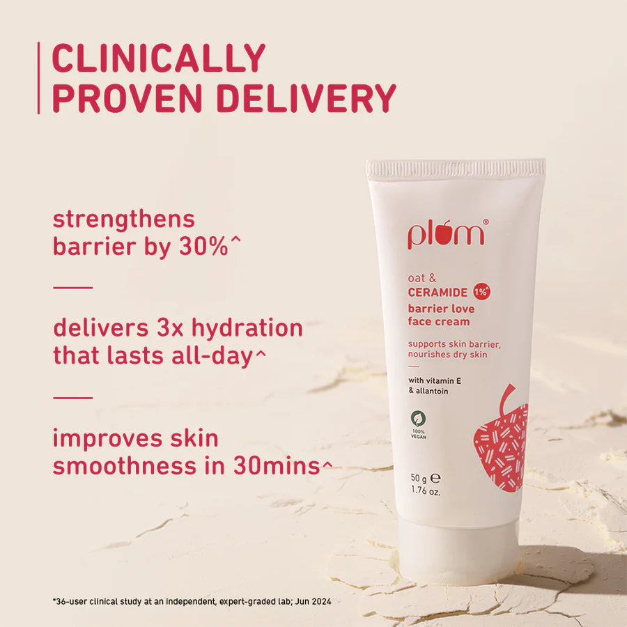 Plum - Oat & Ceramide 1% Barrier Love Face Cream (50g)