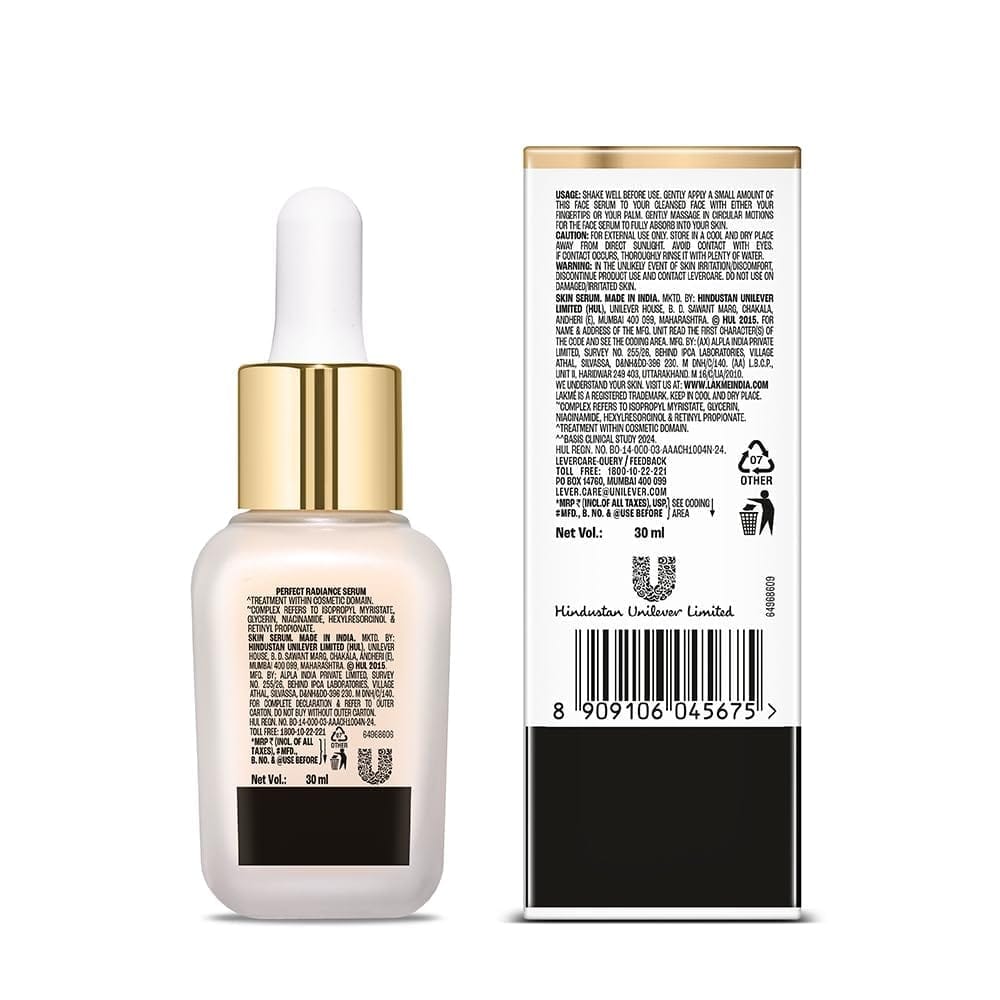 Lakme - Skin Ultime Collection Perfect Radiance Pigmentation Treatment Serum 15% Niacinamide (30ML)