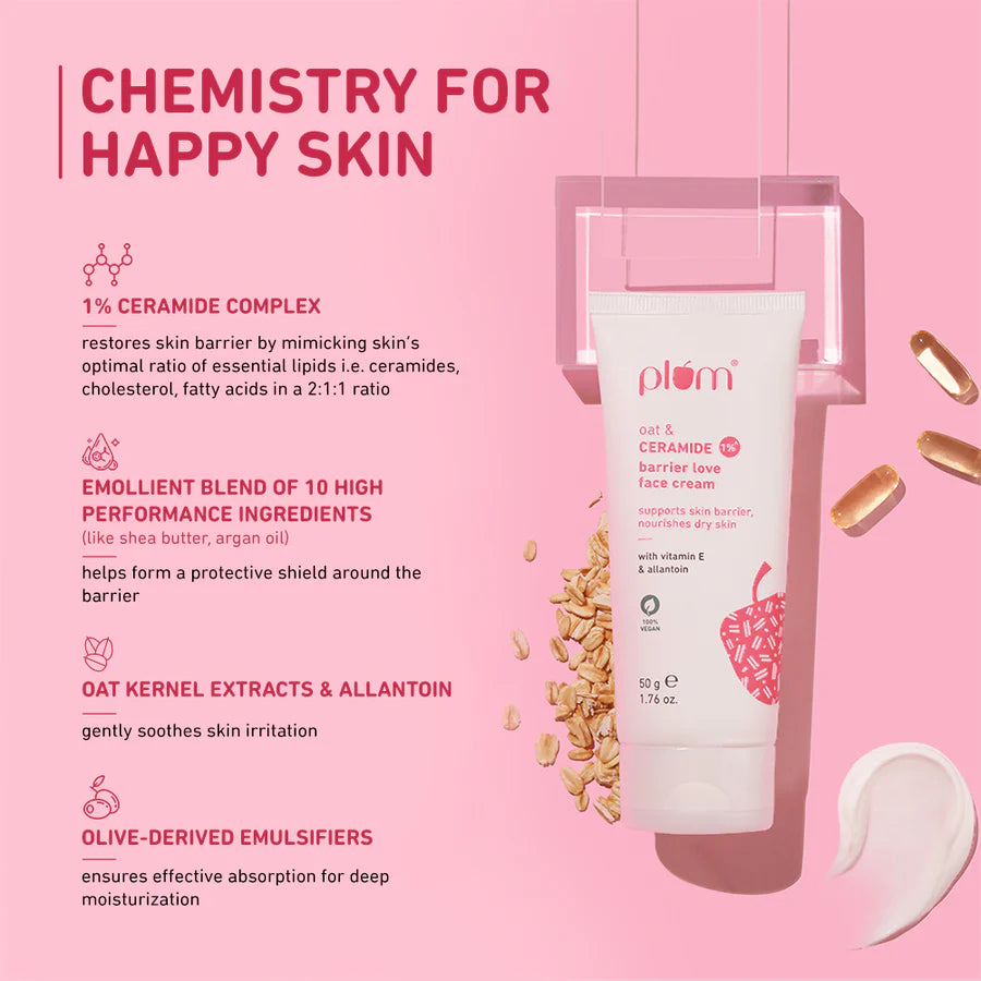Plum - Oat & Ceramide 1% Barrier Love Face Cream (50g)