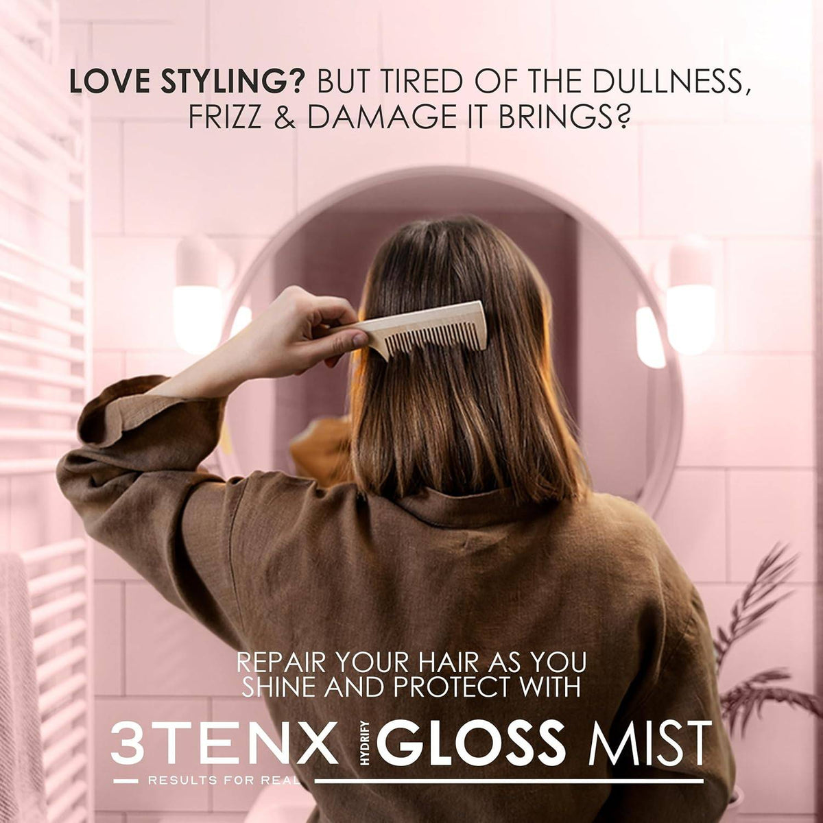3TENX Hydrify Gloss Mist for Shiny, Frizz-Free Hair, 150ml