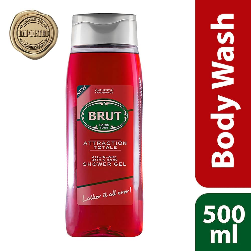 Brut - Attraction Totale All In One Hair & Body Shower Gel (500ML)