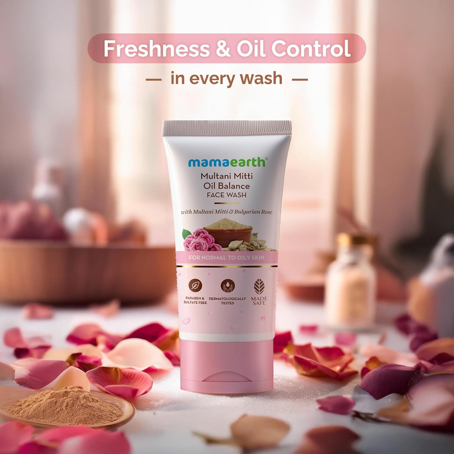 Mamaearth - Multani Mitti Oil Balance Facewash For Normal To Oily Skin (150ML) [Buy 1 Get 1 Free]