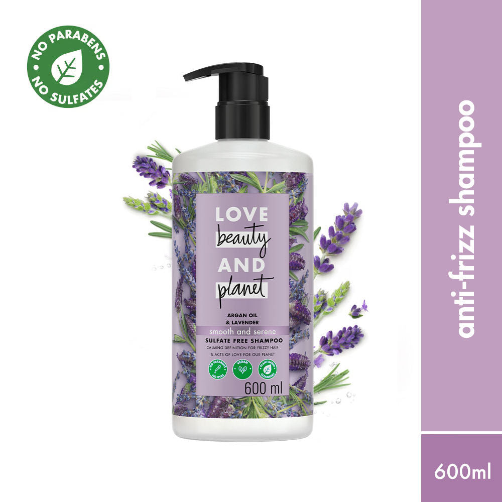Love Beauty & Planet Argan Oil And Lavender Sulfate Free Smooth And Serene Shampoo (600ml)