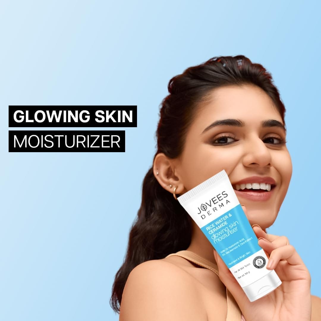 Jovees - Derma Rice Water & Ceramide Glowing Skin Moisturiser (50g)