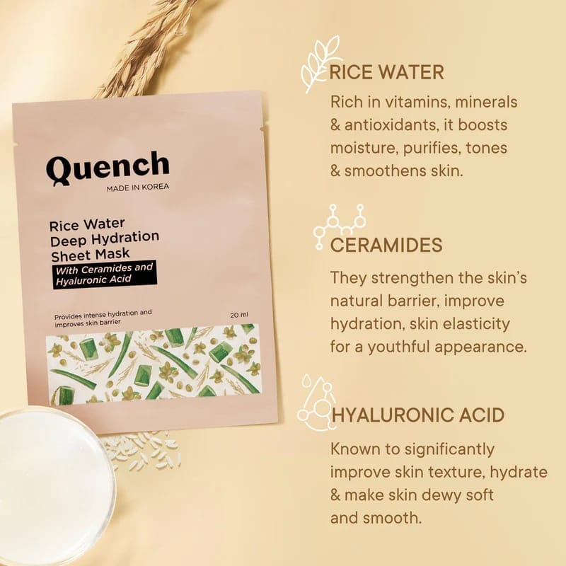 Quench - Rice Water Deep Hydration Sheet Mask (20ML)