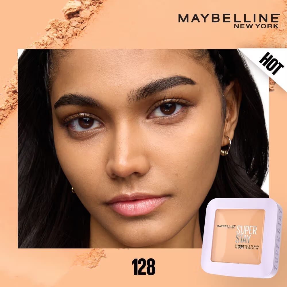 Maybelline New York - Super Stay Flex Powder Foundation Compact-30H Full Cover-for Oily Skin (9g)
