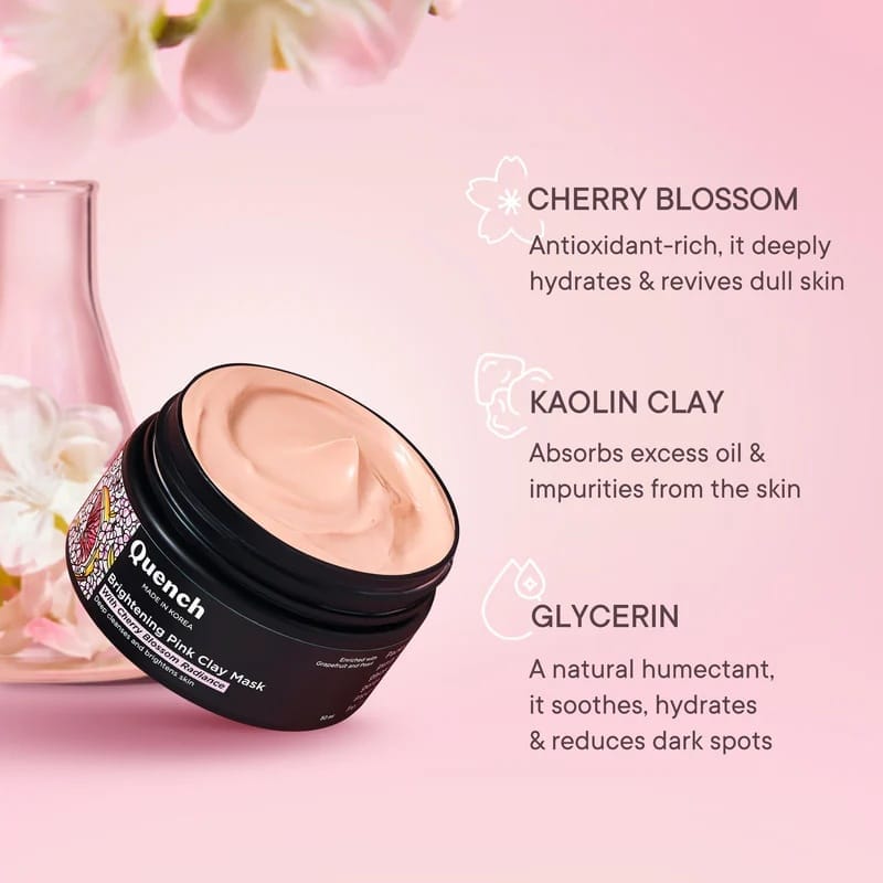 Quench - Brightening Pink Clay Mask With Cherry Blossom Radiance (50ML)