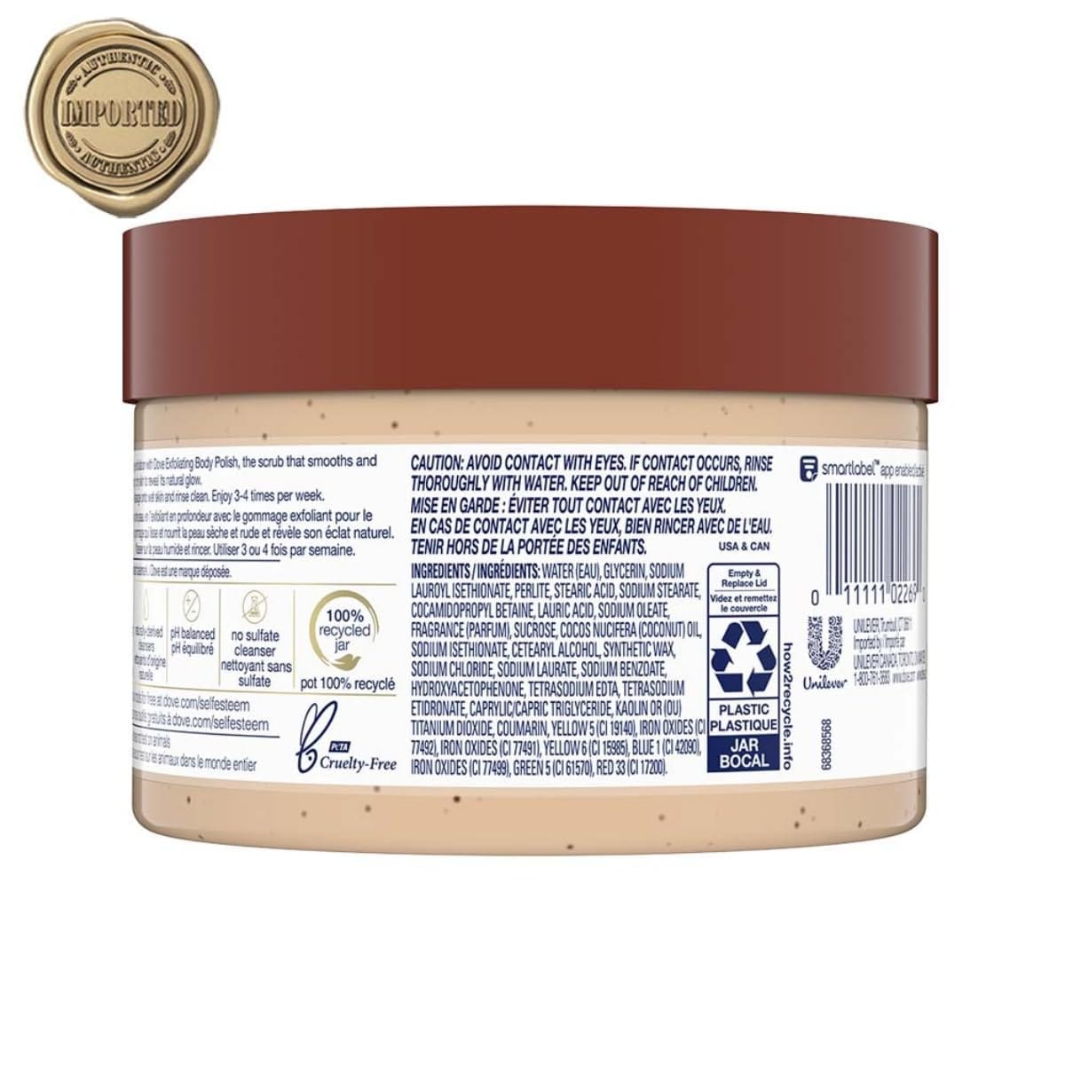 Dove - Exfoliating Body Polish Brown Sugar & Coconut Butter (298g)