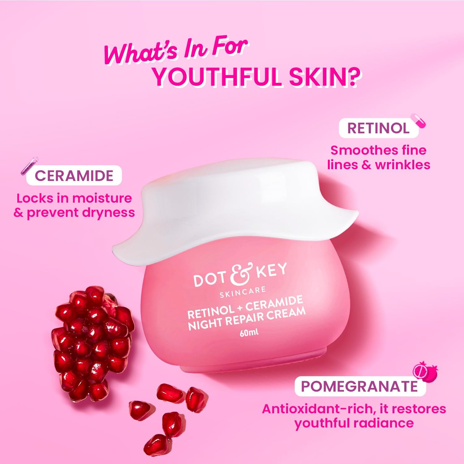 Dot & Key - Retinol + Ceramide Night Repair Cream (25ML)