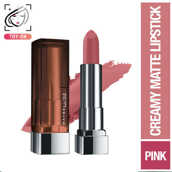 Maybelline New York Color Sensational Creamy Matte Lipstick, Lasts Up To 12H - 507 Almond Pink
