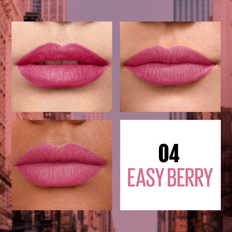 Maybelline New York Sensational Liquid Matte Lipstick, Weightless Comfort - 04 Easy Berry