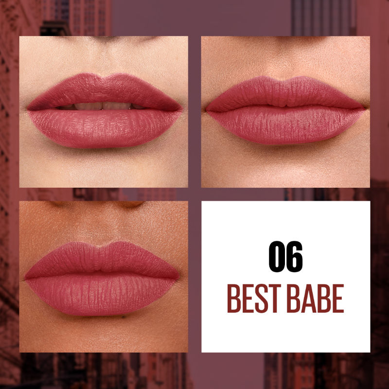 Maybelline New York Sensational Liquid Matte Lipstick, Weightless Comfort - 06 Best Babe