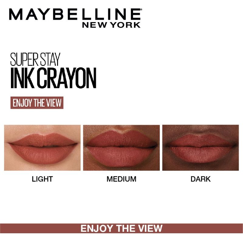 Maybelline New York Matte Ink Crayon Lipstick, Smudgeproof, Lasts Up To 8H - 20 Enjoy the View