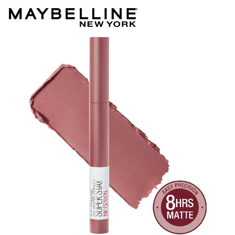 Maybelline New York Matte Ink Crayon Lipstick, Smudgeproof, Lasts Up To 8H - 15 Lead the Way