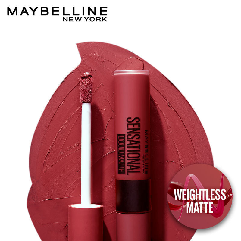 Maybelline New York Sensational Liquid Matte Lipstick, Weightless Comfort 08 Sensationally Me