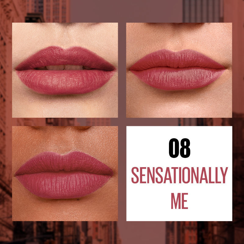 Maybelline New York Sensational Liquid Matte Lipstick, Weightless Comfort 08 Sensationally Me