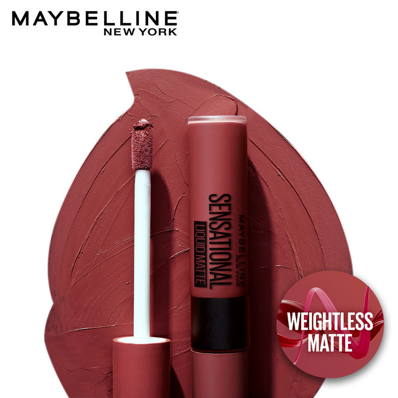 Maybelline New York Sensational Liquid Matte Lipstick, Weightless Comfort - 11 Made Easy