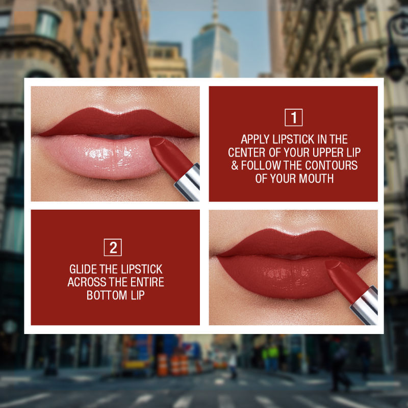 Maybelline New York Color Sensational Creamy Matte Lipstick, Lasts Up To 12H - 677 Noho Amberm