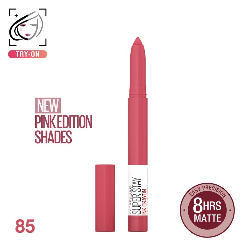 Maybelline New York Matte Ink Crayon Lipstick, Smudgeproof, Lasts Up To 8H - 85 Change Is Good