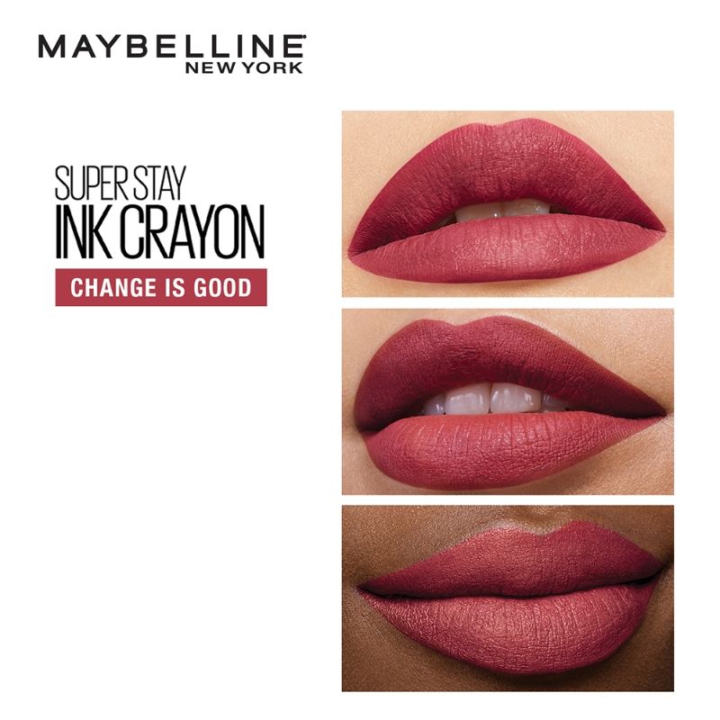 Maybelline New York Matte Ink Crayon Lipstick, Smudgeproof, Lasts Up To 8H - 85 Change Is Good