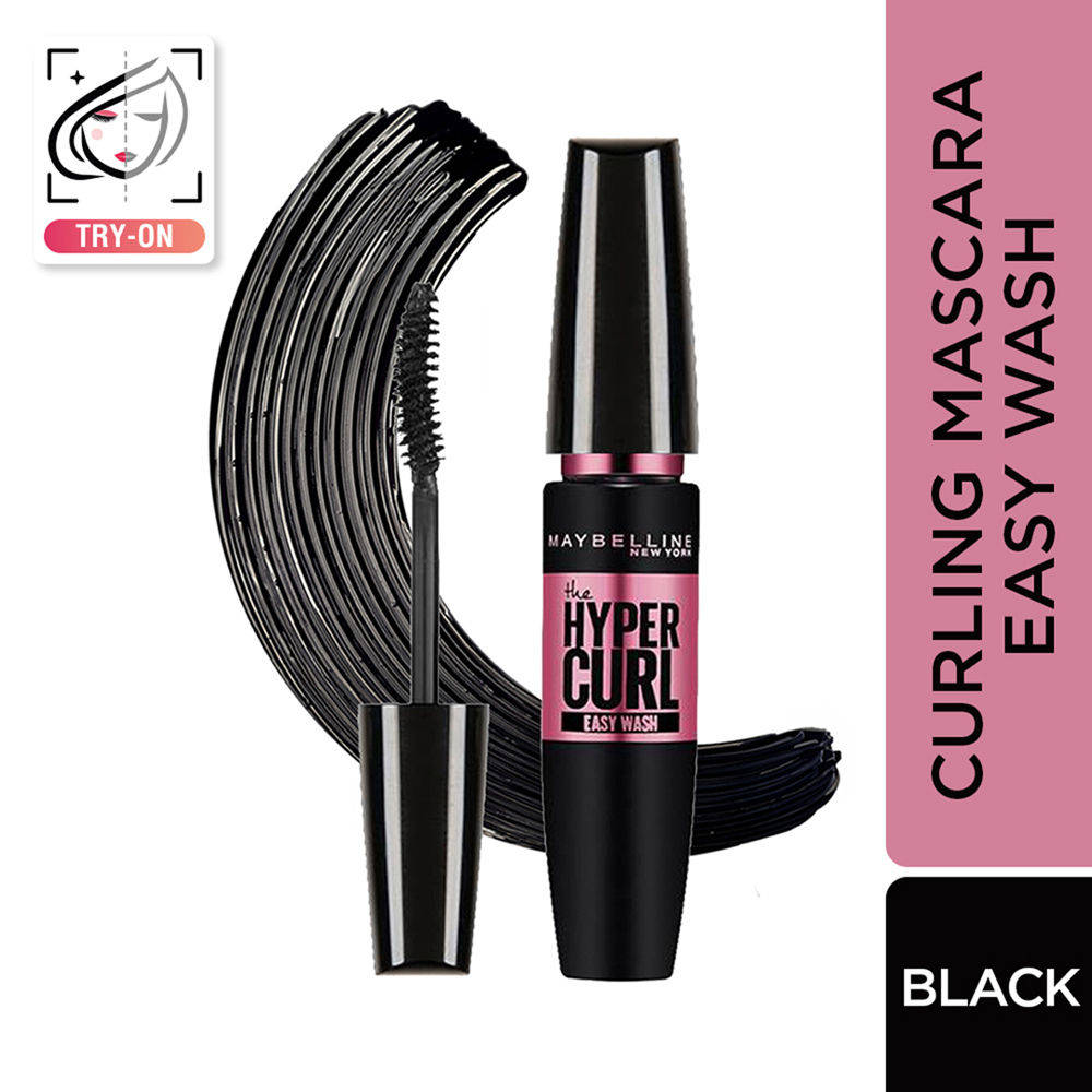 Maybelline New York Hypercurl Waterproof Mascara, Smudge & Highly Pigmented Very Black (9.2ml) · Waterproof Very Black