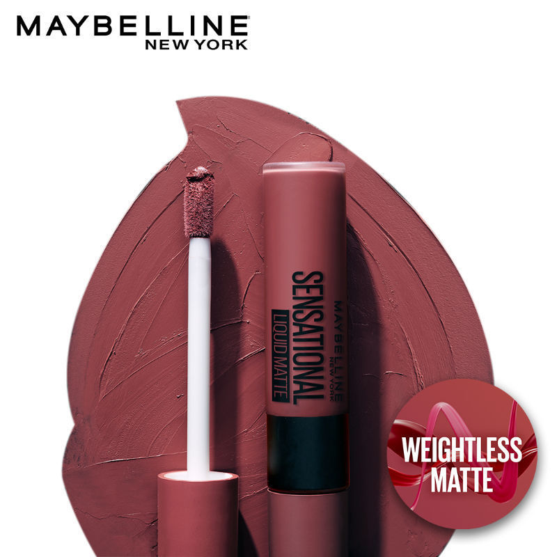 Maybelline New York Sensational Liquid Matte Lipstick, Weightless ComFort 21 Nude Nuance