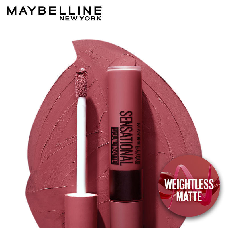 Maybelline New York Sensational Liquid Matte Lipstick, Weightless Comfort - 24 Touch of Spice